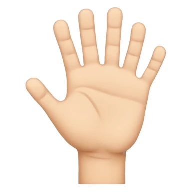 hand with 5 fingers sticker