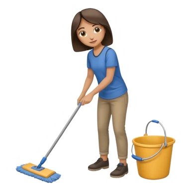 Mopping sticker
