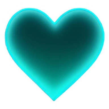 Neon Aqua heart sticker