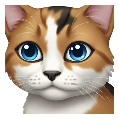 Calico cat with blue eyes sticker