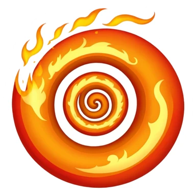 love spiral and fire sticker