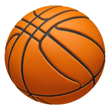 Faça um emoji de uma bola de Basquete branca e nela um símbolo de verificado sticker