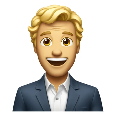 excited rich man sticker