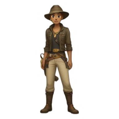 Treasure Hunter non-binary full body sticker