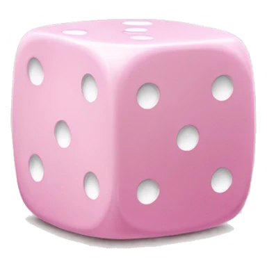 pastel pink dice realistic sticker