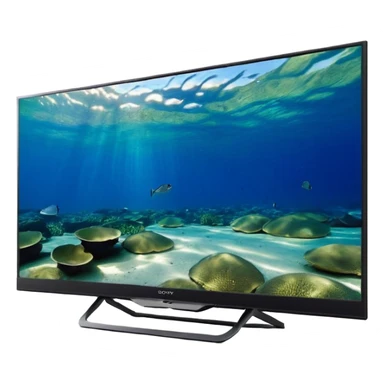 старый черный телевизор Sony с ярко зеленым пиксельным экраном  sticker