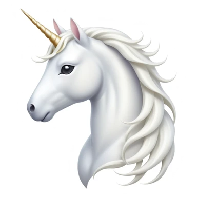 cinematic-beautiful-white-unicorn-emoji,-poised-and-regal,-with-a-slender,-ethereal-form-draped-in-a-pristine-white-color,-a-flowing-mane-and-tail,-and-a-white,-spiraled-horn-that-radiates-pure-light,-simplified-yet-sharp-and-majestic,  sticker