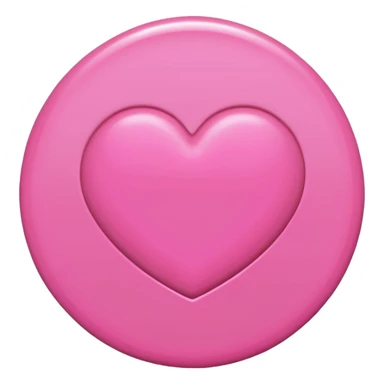 "Solid glossy pink circle emoji. No face or icons. Match color and 3D shine of Notion pink heart emoji (🩷)." sticker