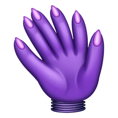 Purple claw clip sticker