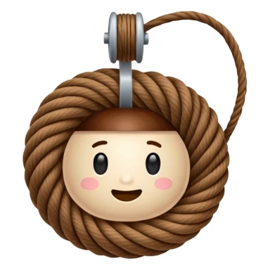 brown yarn on a bobbin sticker