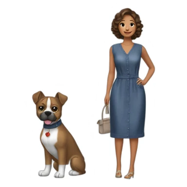 Budog francés vestido casual y carcajrandose sticker