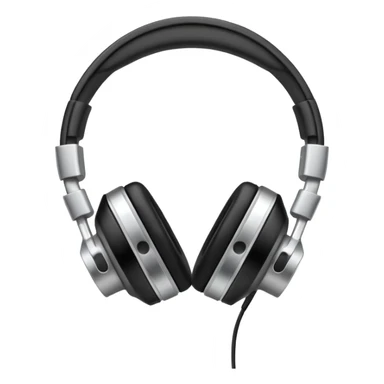 headphones with a play button inside sticker