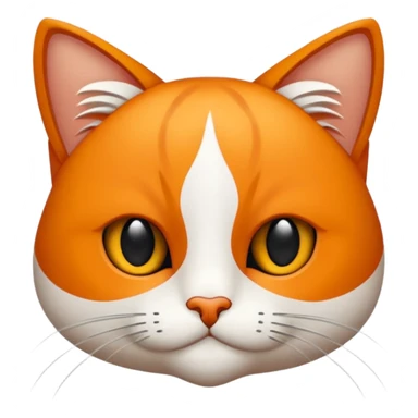 Kedi şeklinde Gülen bir yüz sticker