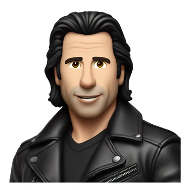John travolta in leather jacket sticker