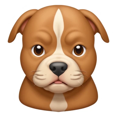 light brown pocket bully facing forwards, head and shoulders sticker