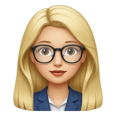 mulher loira cabelo longos com oculos sticker