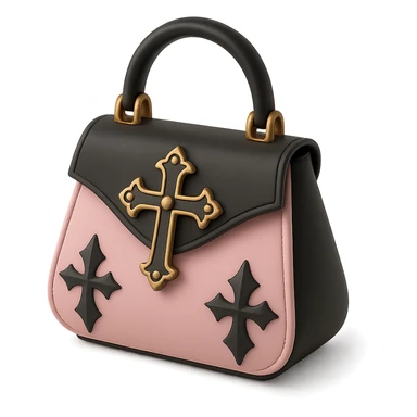 pink and black gothic purse sticker
