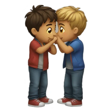 Two boys kissing  sticker