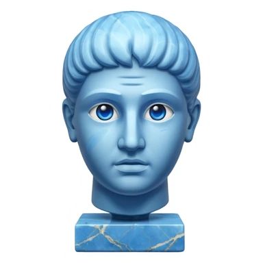 ancient greece marble sculpture head blue aura around it sticker