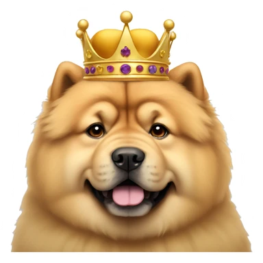 chow chow with crown sticker