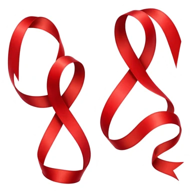 Red awareness Ribbon sticker