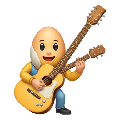 Egg playing a guitar sticker