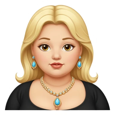 very fat beautiful rich blonde woman sticker