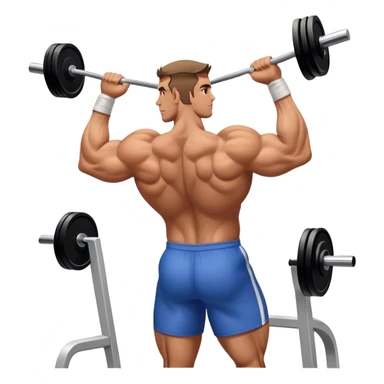 bodybuilder upper-back row exercise sticker