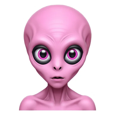 allien with pink head sticker