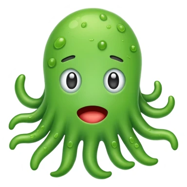 un emoji de una bacteria sticker
