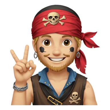 Ese pirata dando imagen de okay sticker
