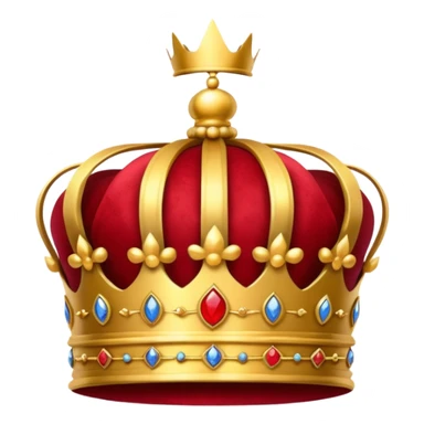 royal crown with velvet sticker