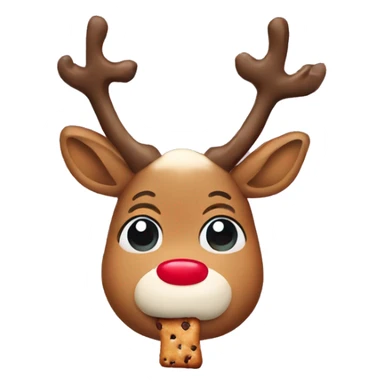 Reindeer eating cookie  sticker