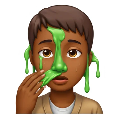 slime drip from nose wipe nose sticker