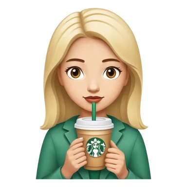 Girl with Starbucks  sticker