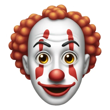 clown with dollar sign eyes sticker