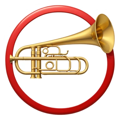 Trombone Inside a circle sticker
