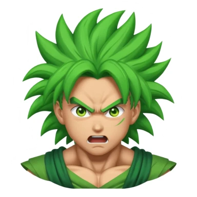 Make an emoji of broly going ssr sticker