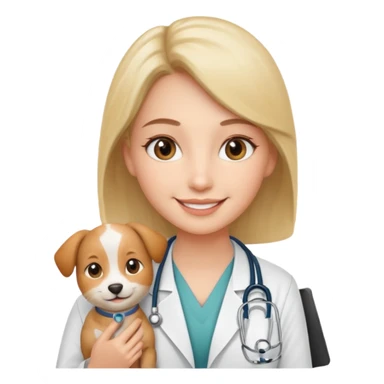 doctor with pet sticker