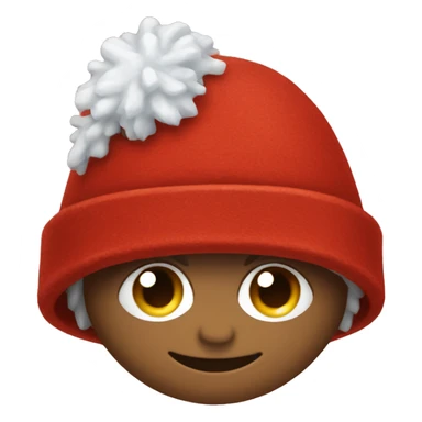 red winter hat  sticker