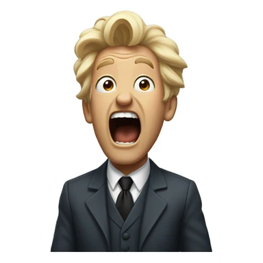 Albert eintien screaming with his hair standing up  sticker