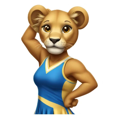 Lioness as a Cheerleader sticker