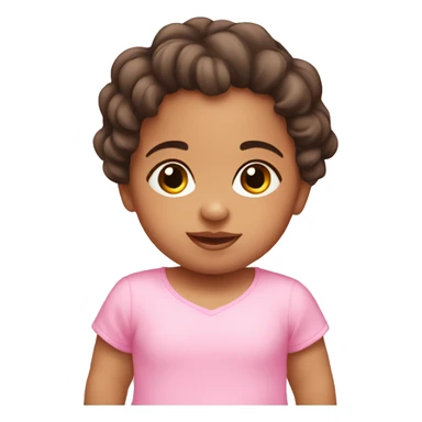 Hispanic baby girl in pink sticker
