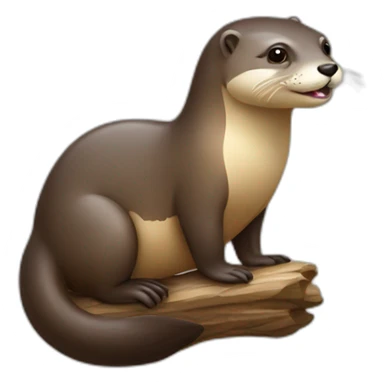 Loutre sur cheval  sticker