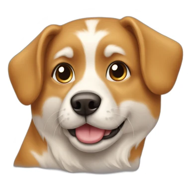 Une maison sur un chien est le chien sur un chat sticker