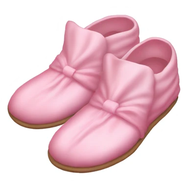 Light pink silk slippers and robe sticker