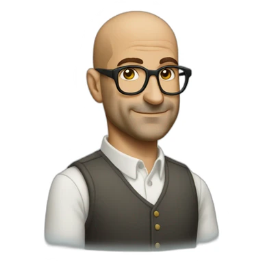 stanley tucci wearing a zucchetto sticker