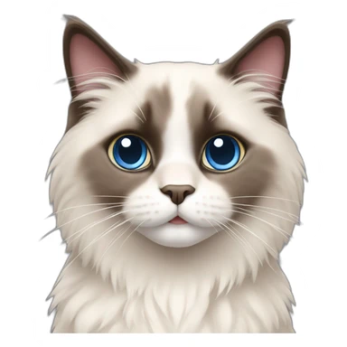 cute ragdoll cat sticker