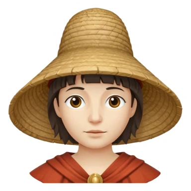 ancient roman conical hat, white, half body sticker