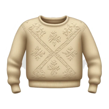 Beige sweater with ornament  sticker